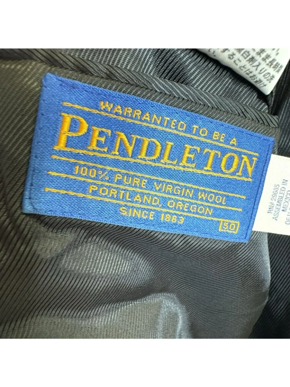 Vintage Pendleton Western Blazer Mens 50R Gray Wool Tweed Elbow Patches